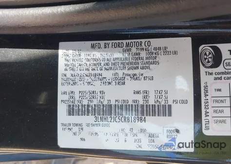 2012 Lincoln Mkz from USA, damaged, VIN 3LNHL2JC5CR818984